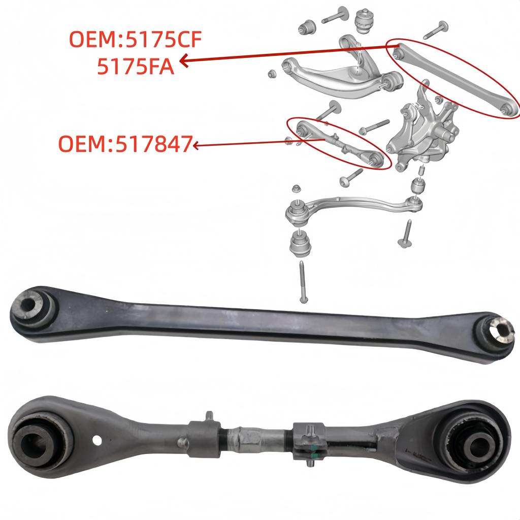 5175CF 517847 5175FA For Peugeot 407 508 Citroen C5 C6 Rear suspension trailing arm rear axle straight arm