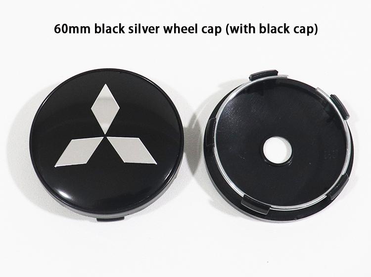 4pcs Mitsubishi 56mm 60mm ABS Car Emblem Wheel Center Hub Cap Auto Rim Refit Dust-proof Badge Covers Sticker Styling Accessories