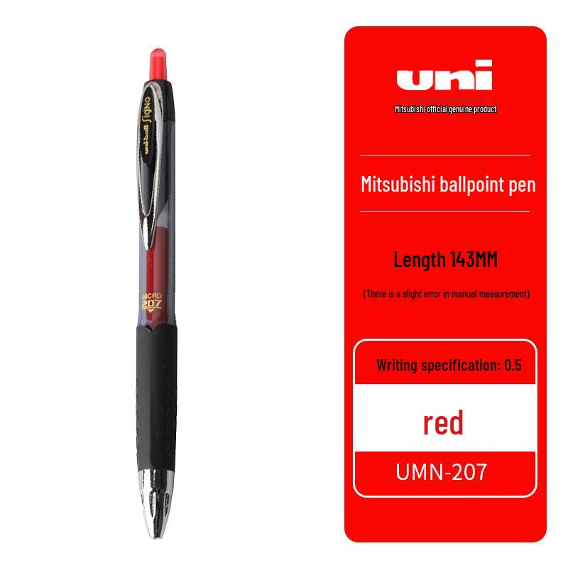 Mitsubishi UMN-207 Quick-Dry Water-Resistant Gel Pen 0.5mm for Exams