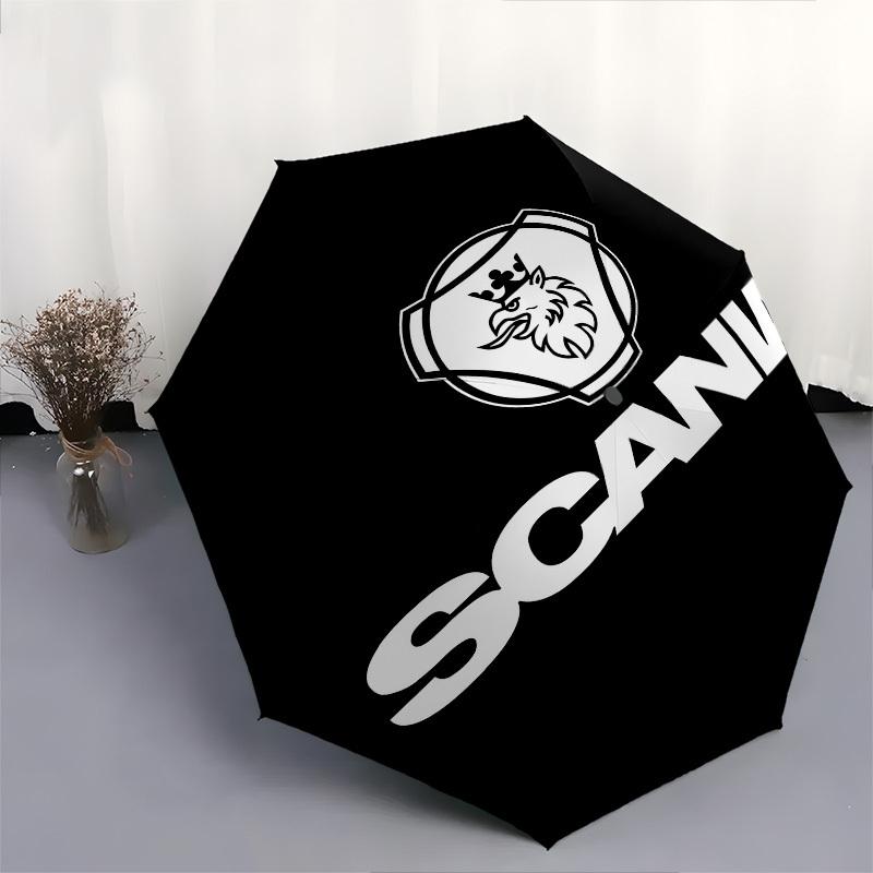1pc Scania Automatic Open Close Umbrella Windproof Canopy, Automatic Open Close Button10169