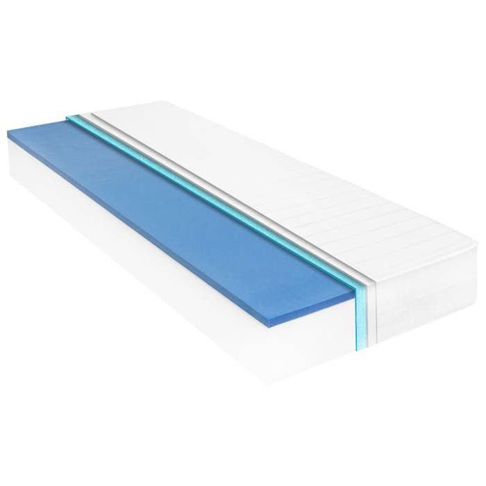 VidaXL Matelas Housse de Matelas Protège-matelas Chambre à Coucher Maison Intérieur 80x200 cm Mousse à Mémoire de Forme 282789