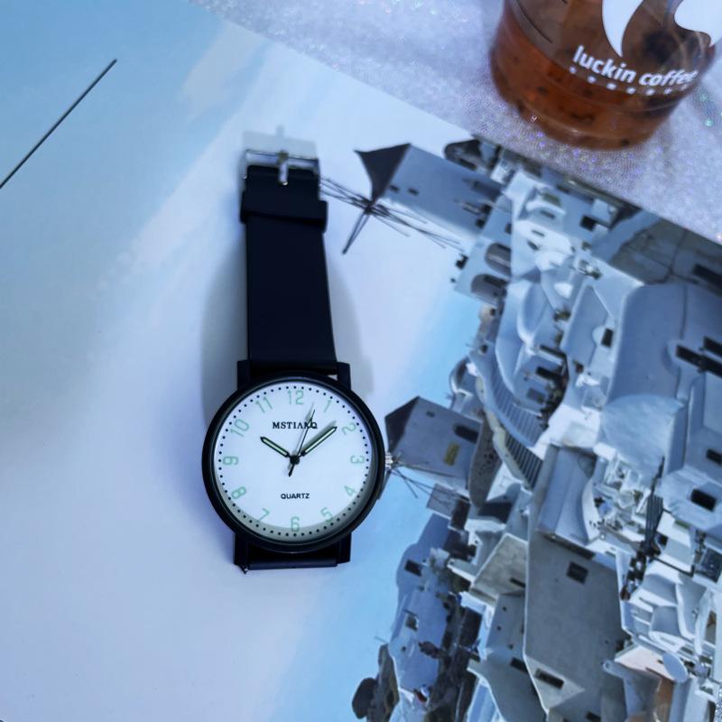 Exam Luminous Watch Female Simple Trend Student Style College Style Retro Literary Couple Watch