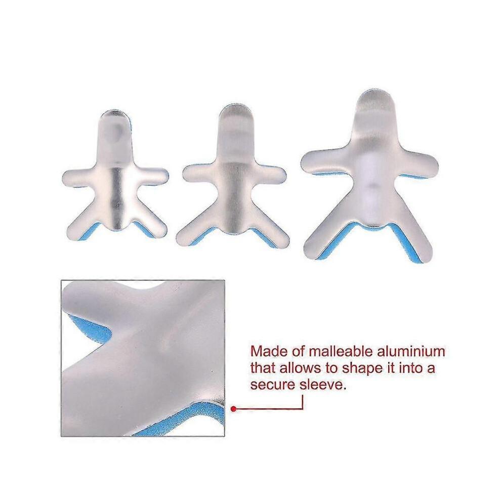 Medical Finger Splint Posture Corrector Aluminum Finger Protector Band for Injury Recovery3pcs-L)