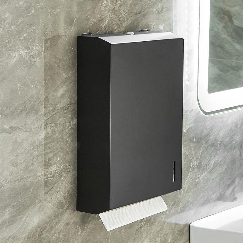 

Storage Paper Holder Toilet Wall Napkin Box Large Rectangular Tissue Case Stainless Steel Napkin Holder Luxury Home Organization чёрный