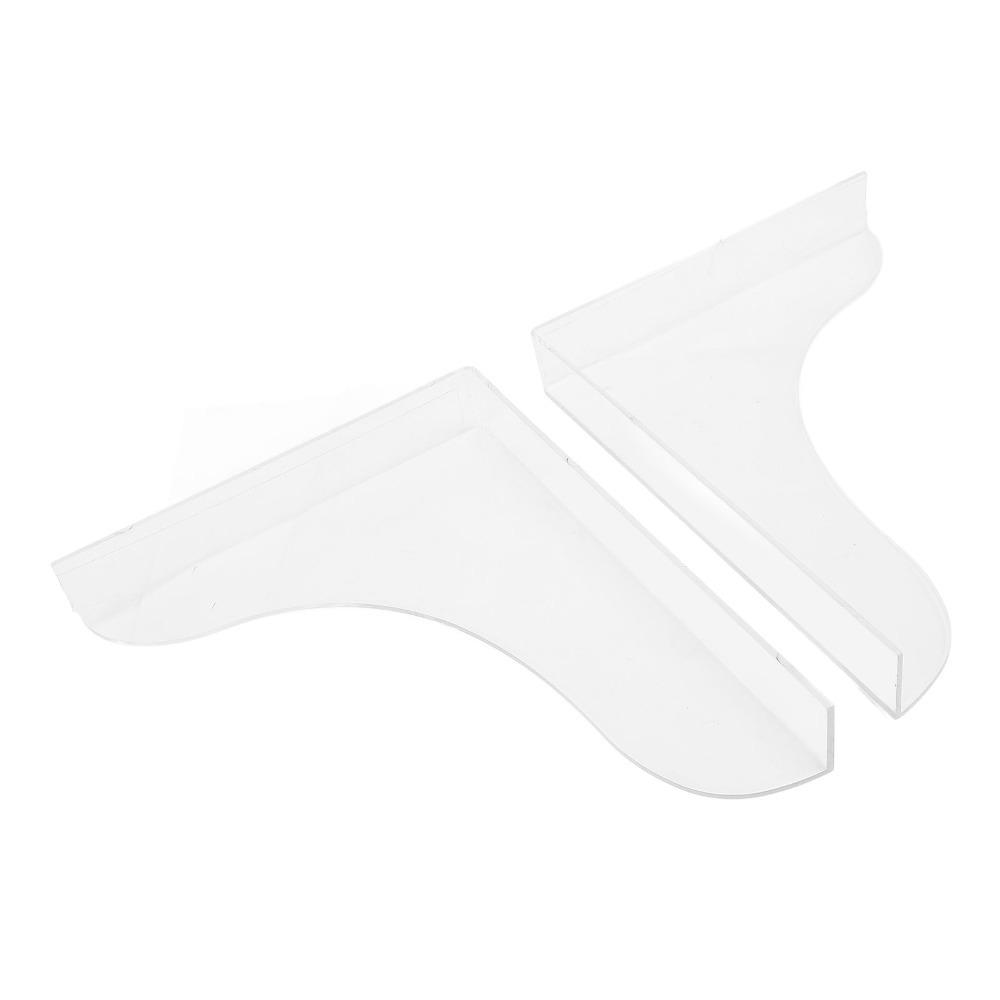 2pcs Clear Transparent Shower Splash Guard Self Adhesive Bathtub Water Blocker For Bathroom Use