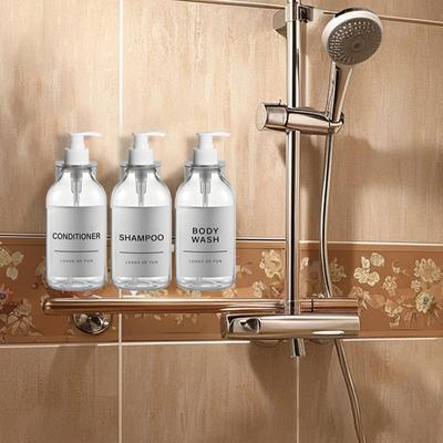 Shampoo and Conditioner Dispenser Wall Mount 500ml Refillable Bath Soap Bottle Lotion Shower Soap Dispenser for Bathroom