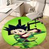 1pc Anime Cartoon Design Round Carpet  Office Chair Mat, NonSlip Rug for Home Decor