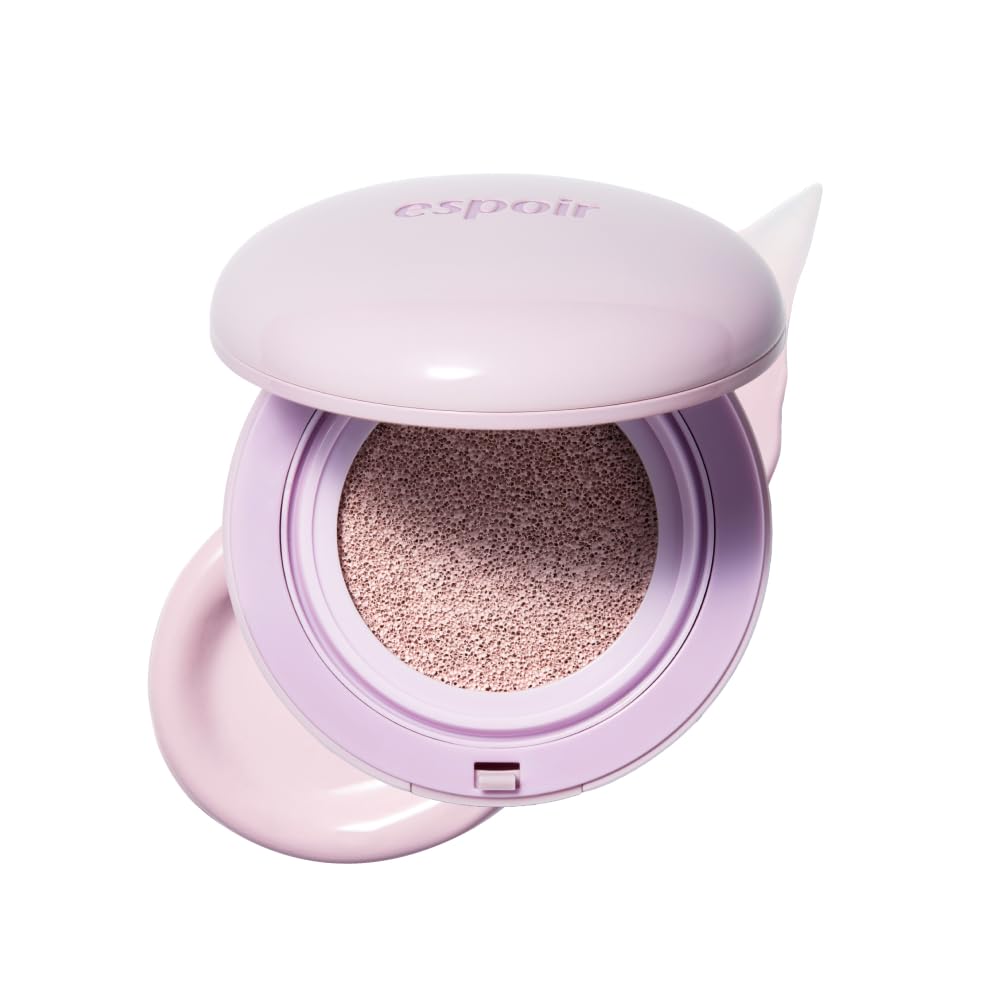 Espoir Dew-Like Gel Tone-Up Cushion SPF50+ PA+++ 02 Neutral Mauve - Creates a plump, glowing complexion. Tone-up primer, pore concealer, color