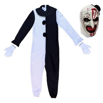 110-3XL Cosplay Film Terrifier 2 Art Der Clown Cosplay Kostüm Overall Maske Halloween Kostüme Maske für Männer Frauen