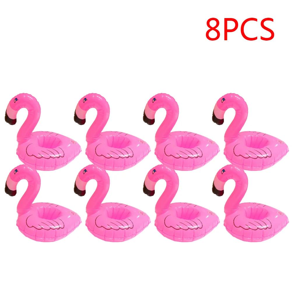 1-20 Pcs Inflatable Drink Cup Holder Tropical Flamingo Party Decoration Swimming Pool Toys PVC Floating Beverage Cup Holder Tray