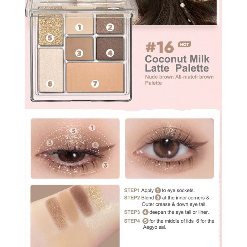 Judydoll - 7 Colors Palette - Raw Coconut Latte