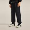 Li Ning Wade Series Loose Letter Solid Color Casual Pants Men bottoms Black AKLU213-1