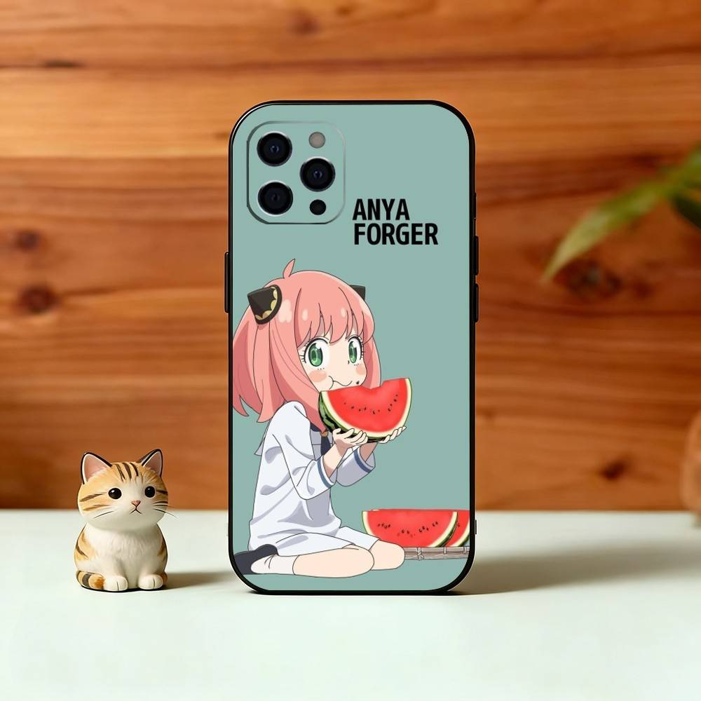 

Cute Anya Forger Spy-Family Phone Case For iPhone 17, 16,15,14,13,12,11 Plus,Pro Max, Others Soft Black Cover iPhone13