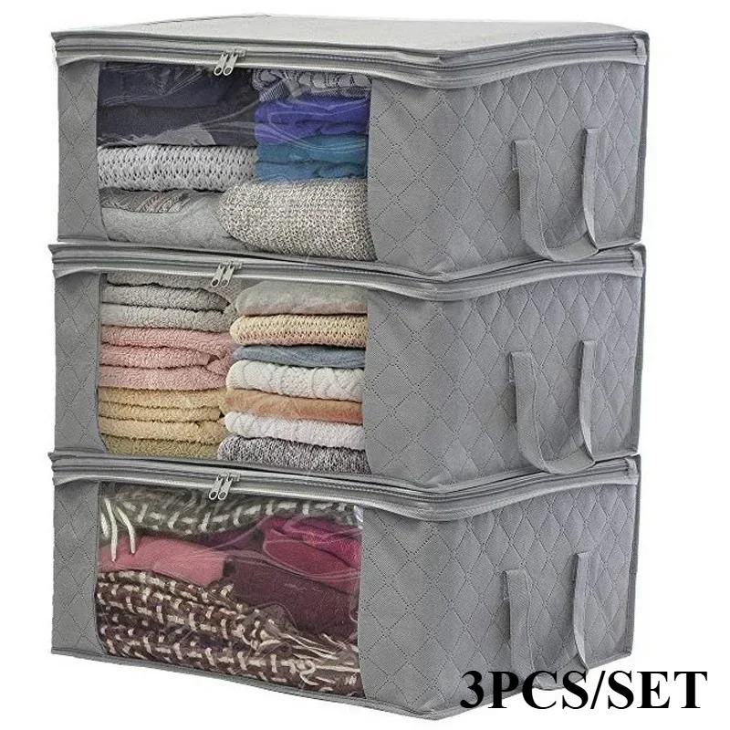 Non-woven Fabric Blanket Storage Bag Large Storage Bag Foldable Dustproof Storage Bag Used for Storing Blankets and Home Storage