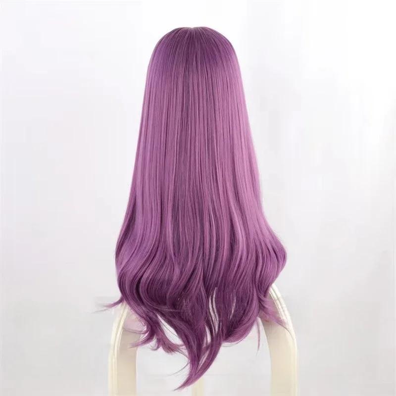 Rize Kamishiro Cosplay Wig Tokyo Ghoul Cosplay Long Wavy Purple Mixed Heat Resistant Synthetic Hair Anime Wigs
