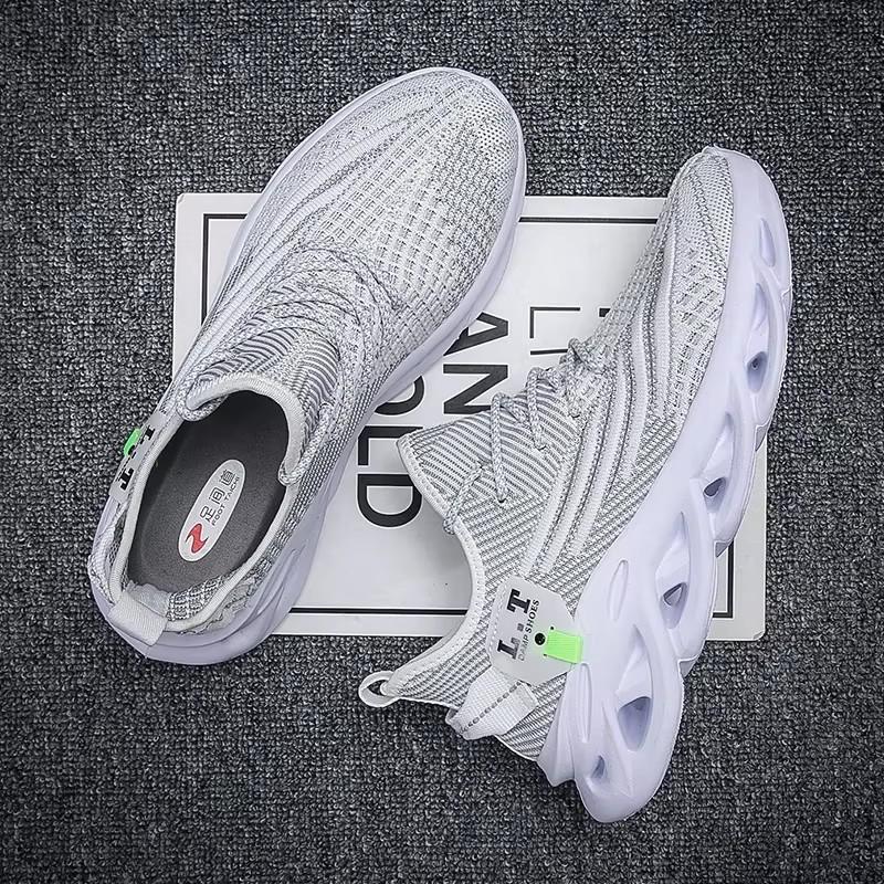 Men'S High Performance Training Shoes Knitted Mesh Fabric Stable Walking Shoes Comfortable Flexible Anti Slip Cushioning Shoes