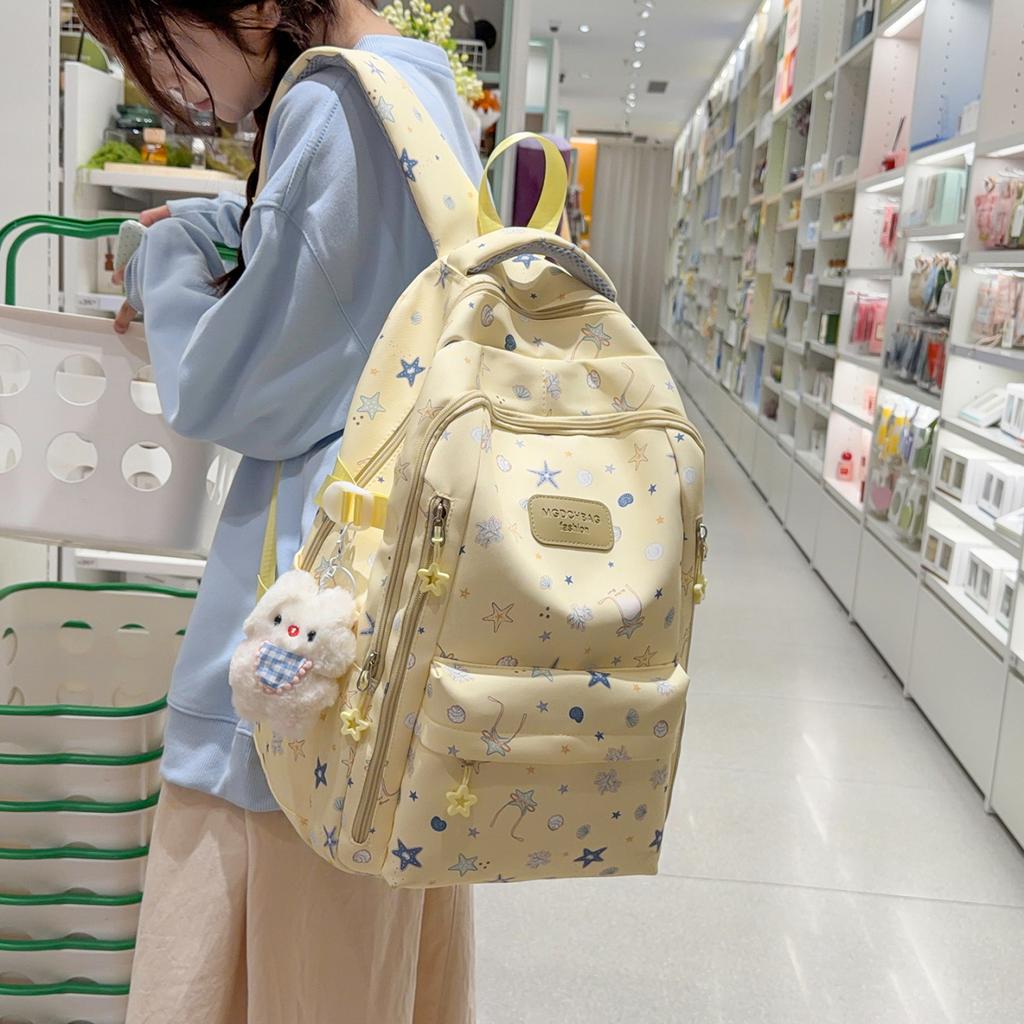 Schoolbag Japanese Ins Wind Backpack Campus Commuter Versatile Student Schoolbag Female Cute Casual Fashion Large Capacity Backpack
