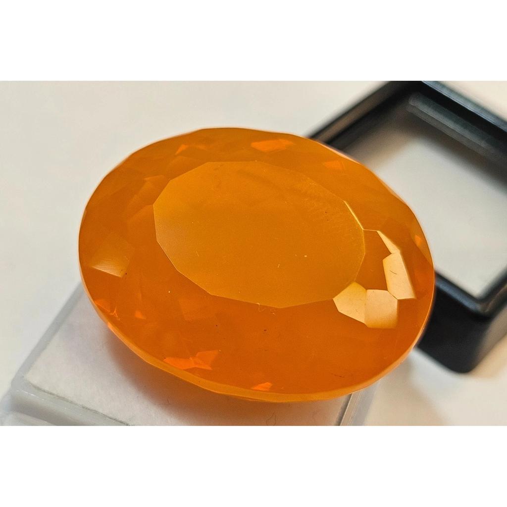 Fabulous Natural Orange Opal For 60 Ct Oval Cut Loose Gemstone
