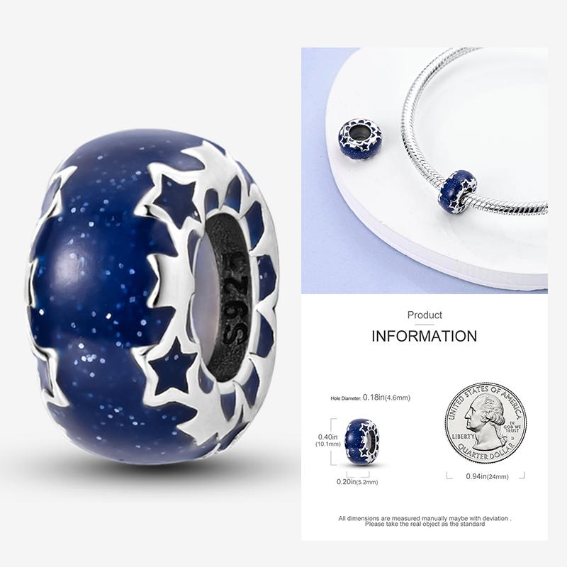 New In Star Moon Sun Series Charm Beads Fit Pandach Original Bracelet Women Copper Pendant Bead Jewelry Gift