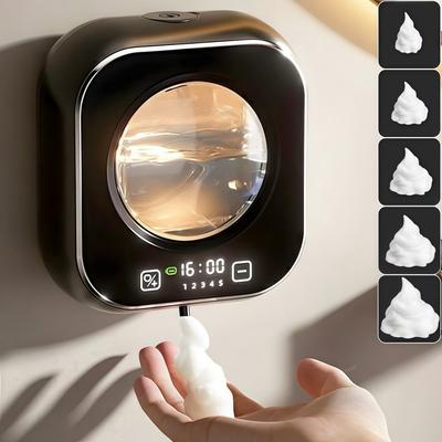 Sensor Automatic Soap Dispenser Large Capacity Wall Mounted LED Detergent Dispenser Non-contact Rechargeable