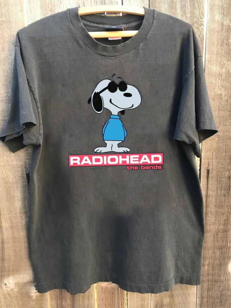 Radiohead The Bends Peanuts Charcoal Graphic T shirt Unisex T-Shirt XXXL