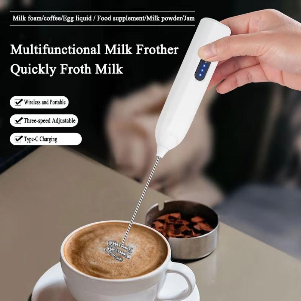 Portable Electric Milk Frother Handheld Handheld Whipper Electric Blender Mixer  Home Kitchen