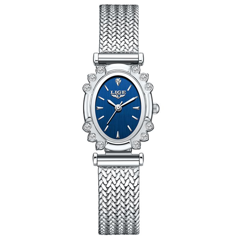 LIGE 2025 New Women Watch Simple Fashion Waterproof Quartz Ladies Watches Ultra-Thin Mesh Women's Bracelet Watch