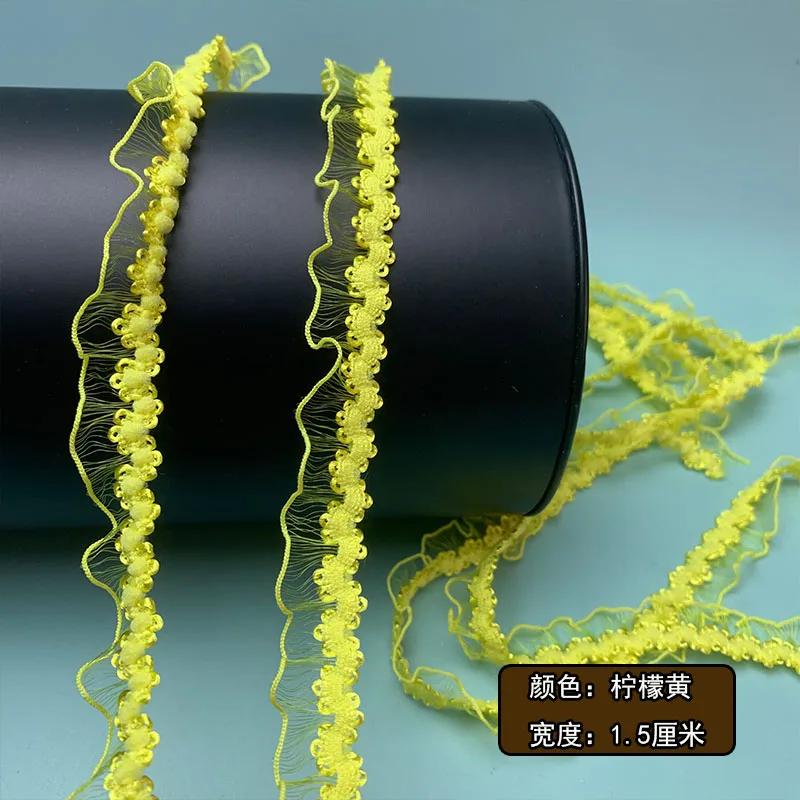 20meters/lot Elastic Colored Lace Organza Ribbon DIY Clothing Curtains Handmade Crafts Accessories Festival Gift Packaging