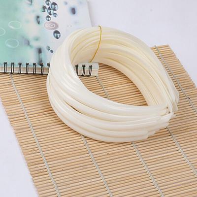 Accessori fai da te per fascia per capelli in plastica bianca semplice da 10 mm da donna, 12 pezzi