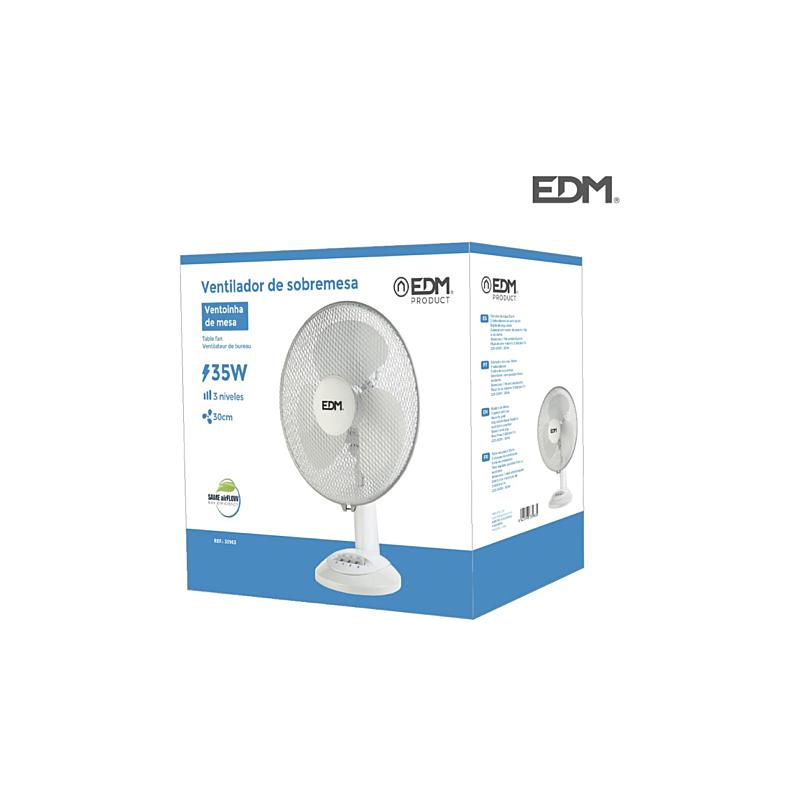 White Table Fan 30 Cm 33963 Edm