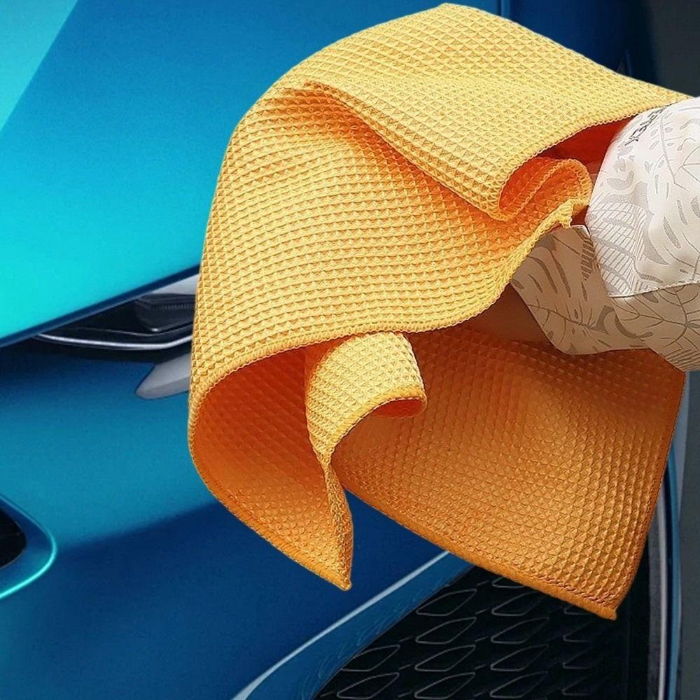 Waffle Weave Glass Wash Towel Auto Cleaning Accessories Strong Water Absorbent Towels