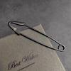 Large Brooch in Matte Gun Color Discreet Safety Pin Classic Accessories for Outerwear Business and Casual Use