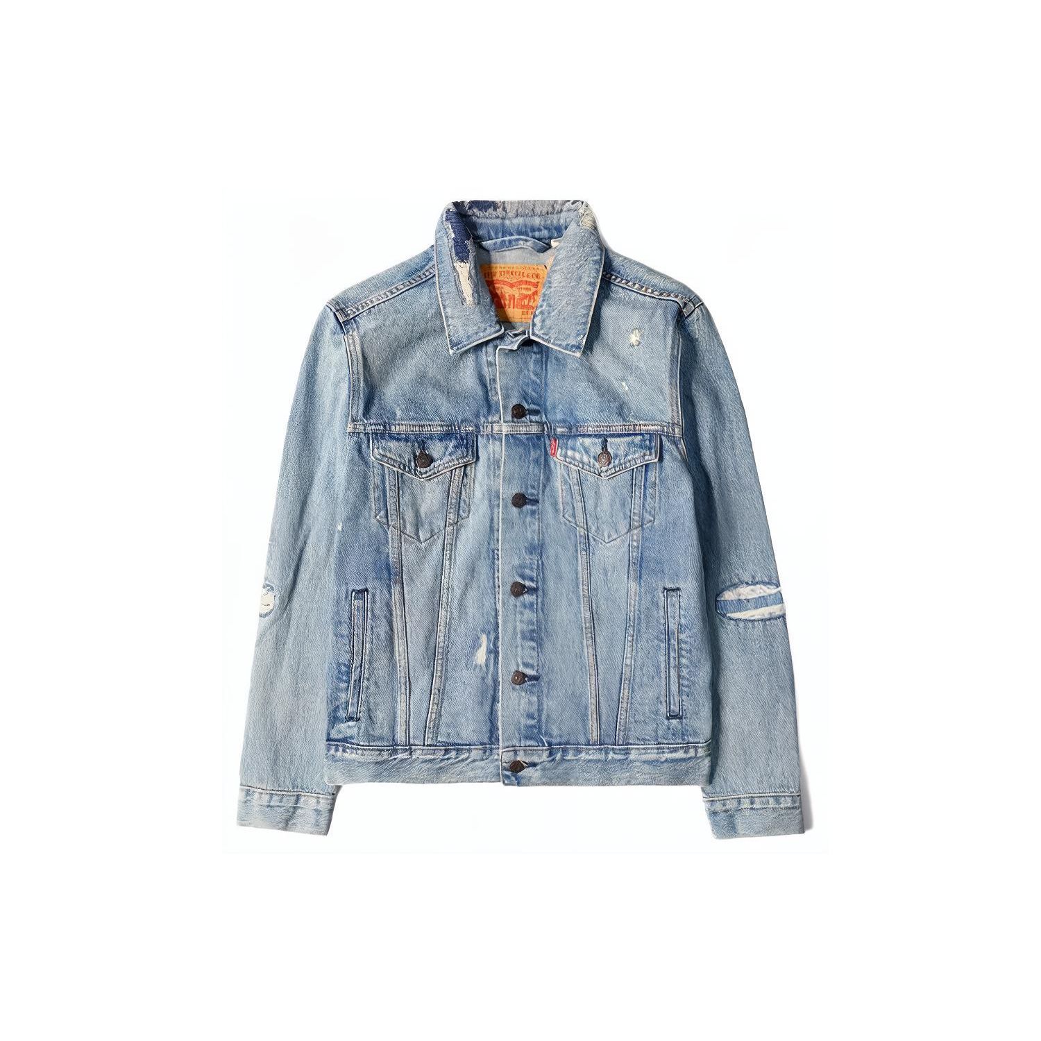 

Levis Джинсовая куртка с длинным рукавом и воротником на пуговицах Мужские куртки Синяя 72334-0475 S