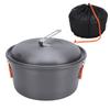 Outdoor Picnic Pot 5L Large Capacity Portable Camping Cookware Kit for Barbecue Cooking Boiling Steaming Grilling Dual
