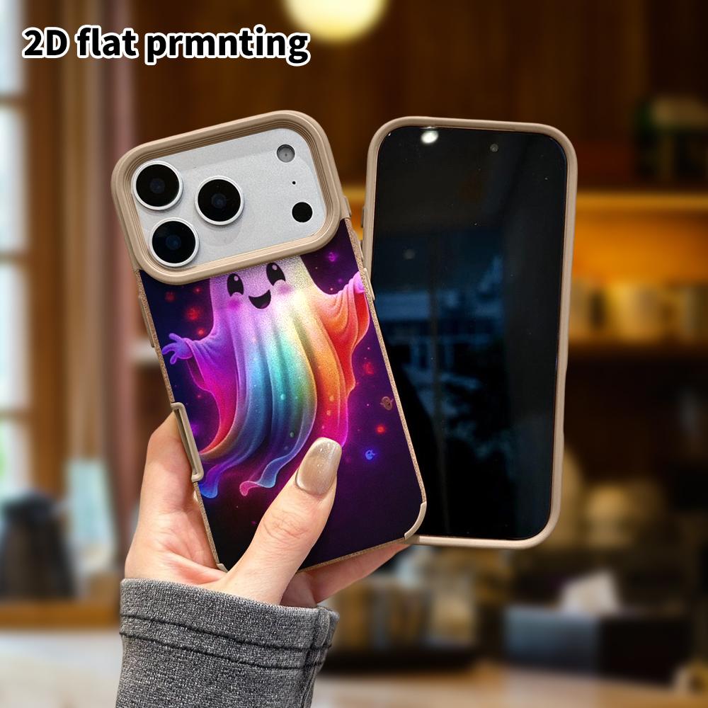 Phone Case: Lambskin 2D Flat Samsung Galaxy A34 A35 M05 M06 S20 S22 S21 FE Plus 5G Protective Case, Glowing Ghost, Christmas and Halloween Gift