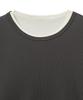 NOIRER Layered Half Long Sleeve T-Shirt (Charcoal Ivory)