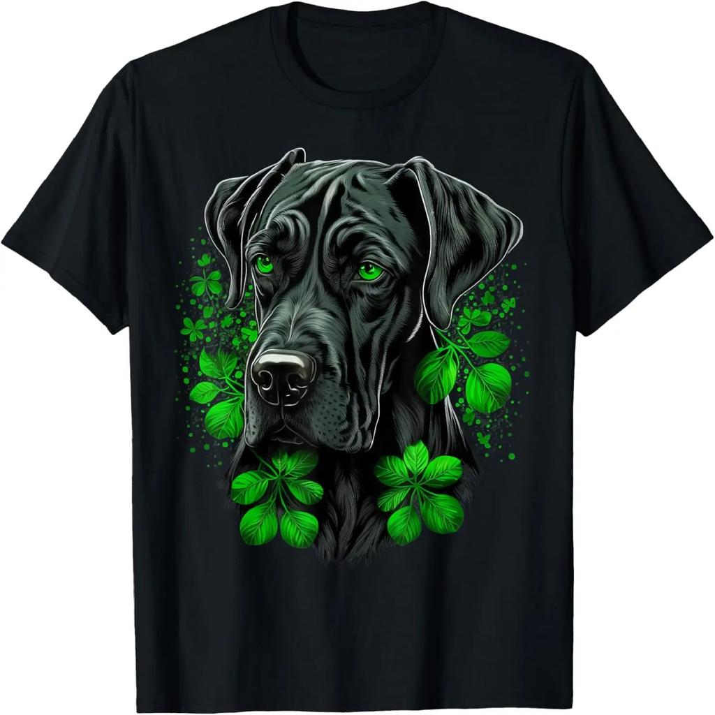 Green Great Dane shamrock on St Patricks Day Great Dane T-Shirt