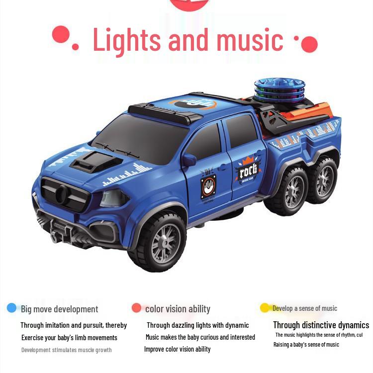 

Электрическая вращающаяся трюковая машинка с музыкой и светом - Идеальный подарок на дни рождения и День защиты детей Standard [No Batteries Included]