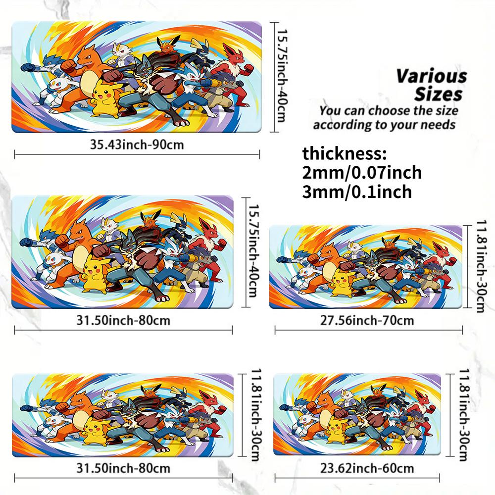 Lucario Autumn Forest Battle Gaming Desk Mat NonSlip Washable Mouse Pad 30x80x0.2cm