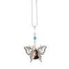 Stylish Silver Butterfly Shaped Car Interior Accessory Sublimation Blank Rearview GlassesPendant Auto Auto Hangings