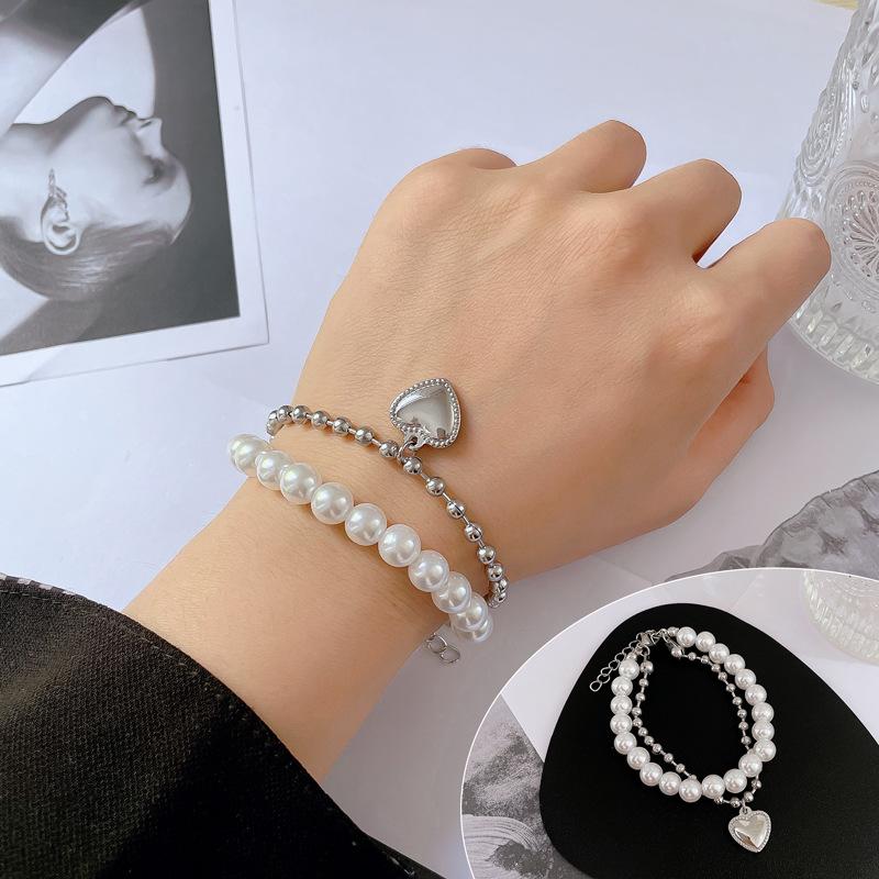 

Женский браслет в форме сердца из нержавеющей стали 316L, винтажный геометрический браслет, корейские ювелирные изделия