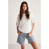 Jemmy Women's Relaxed Fit Crew Neck 100% Cotton Short Sleeve Basic White T-shirt
