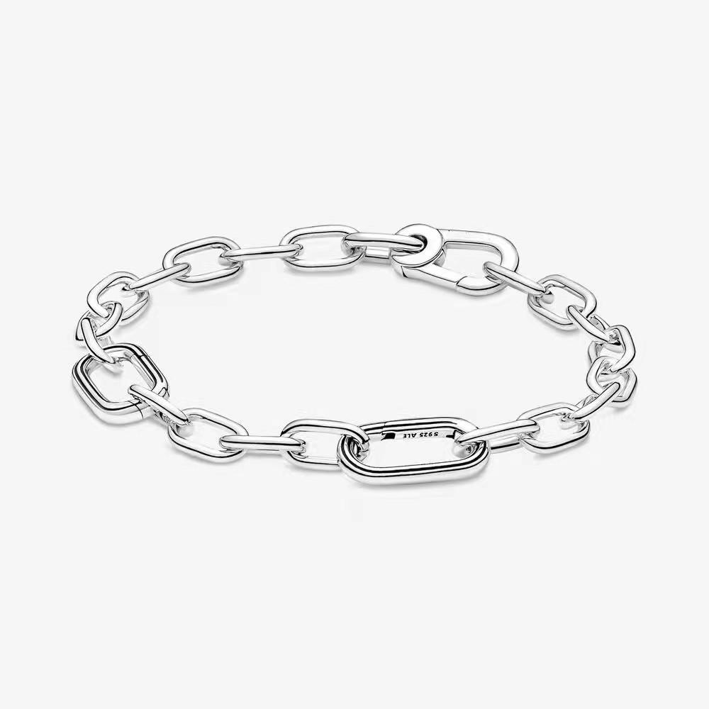 Bracciale alla moda in cupronickel Personalità europea e americana Natale Nuova catena Catena intrecciata a osso di serpente