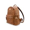 MCM Stark Classic Monogram Double-Sided Studded Commuter Party Canvas And Leather Backpack Unisex Backpack Brown Cognac MMKAAVE15CO001