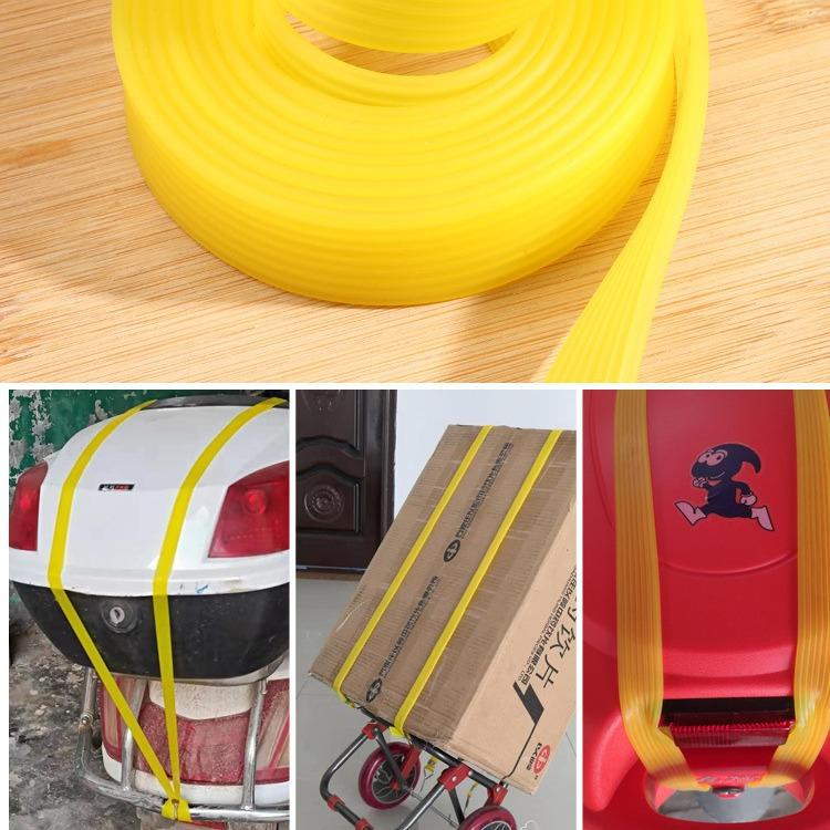 Thickened Motorcycle High Elastic Elastic Band Electric Vehicle Bundled Rubber Band Luggage Wide Flat Durable Beef Band Rope