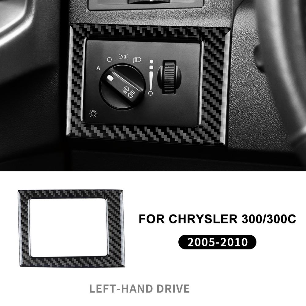 Настоящая мягкая карбоновая наклейка для Chrysler 300 300C 2005 2006 2007 2008 2009 2010 Автомобиля LHD RHD Рамка фар Внутренняя отделка