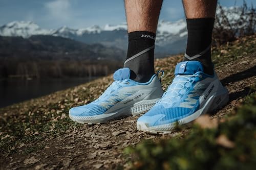 Salomon SENSE RIDE 5 Trail-Laufschuhe, Herren, L47311800, Ibiza Blue/Lapis Blue/White, Größe 25.5cm