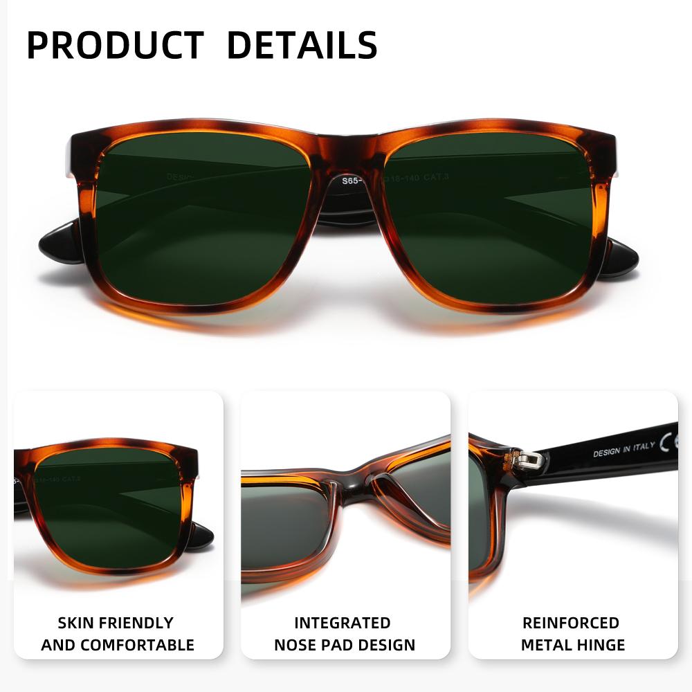 R.Bsunny Luxury Original Polarized Sunglasses Men Women UV400 Anti-Glare Driving Glasses Sports Trendy Classical Eyewear