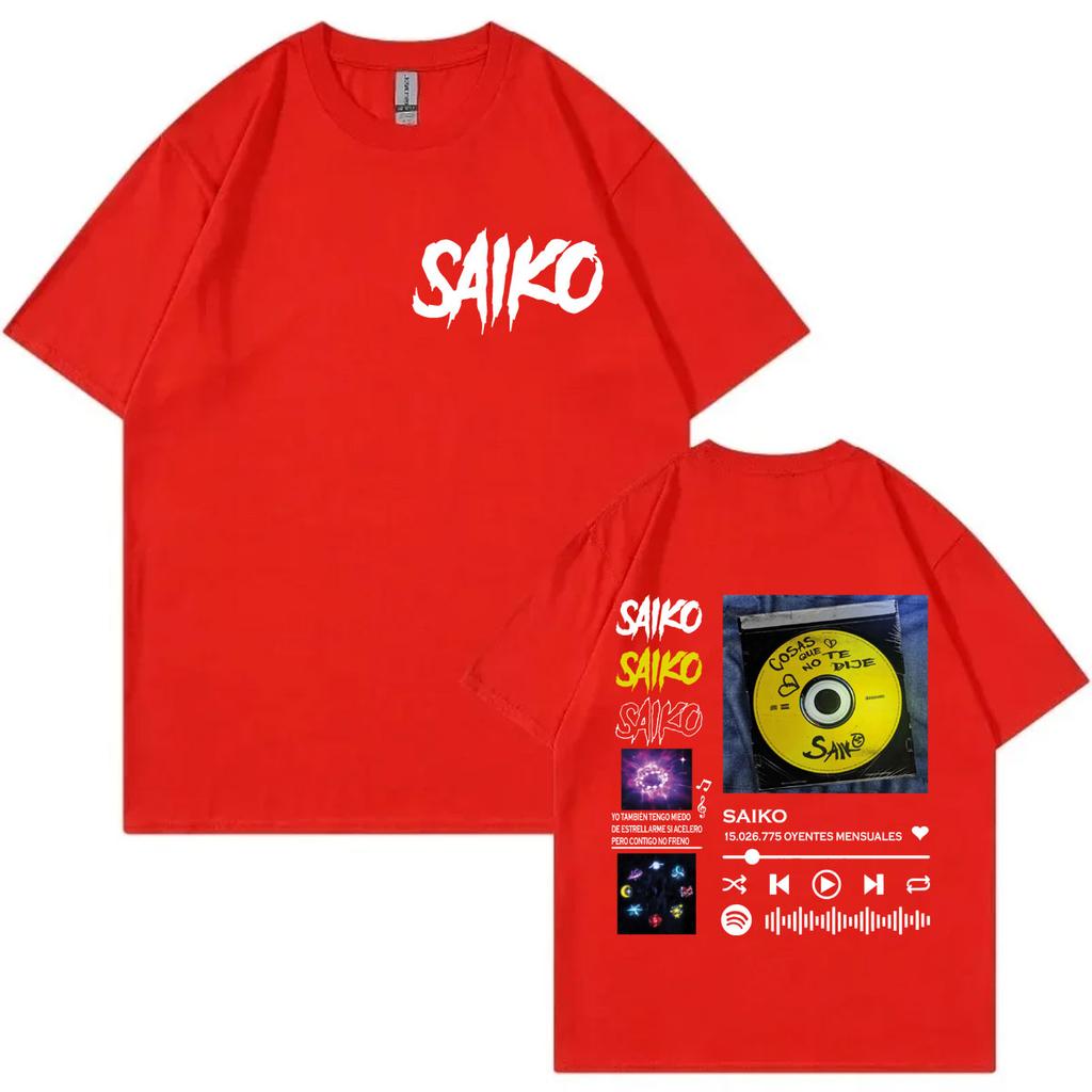 Rapper SAIKO Album Merch T Shirt Fashion Hip Hop Oversized Short Sleeve Tshirt Men Women High Quality Cotton Clothing Tshirts