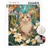 Pearl Painting Handmade Diy 5D Pearl Painting Kit Cat and Flower Home Wall Decoration Art